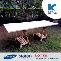 ราคา Knight furnich โต๊ะ KN-T002 ขาว ผลิตจากหินสังเคราะห์ ไร้รอยต่อ ไม่มีรูพรุน Modern สีขาว กว้าง 1.20 x ยาว 2.40 x สูง 0.75 ม. (10061644)