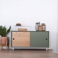 ราคา Whoop studio Reflection Type B Olive green / oak natural W132 x D45 x H67.7 cm มินิมอล (10066422)