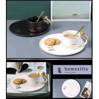 ราคา Homezilla แก้วกาแฟพร้อมช้อน และจานรอง ลายเสือ สีขาว (10080804)