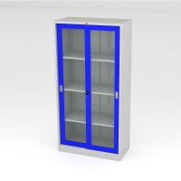 ราคา Luckyworld ตู้บานเลื่อนกระจกสูง รุ่น ksG-914-RG สีน้ำเงิน ขนาด 91.4 x 45.7 x 183 ซม. (10100387)