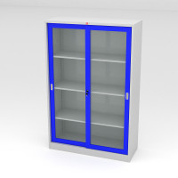 ราคา Luckyworld ตู้บานเลื่อนกระจกสูง สีน้ำเงิน ขนาด 118 x 45.7 x 183 ซม. รุ่น ksG-120K-RG (10100392)