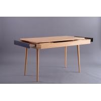 ราคา Eggwhite โต๊ะทำงาน MATCHBOX Working Table ลิ้นชัก 3 ทาง สีธรรมชาติผสมสีดำ 120x60 ซม (10105487)