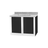 ราคา SANKI ตู้ครัวเปิด 2 บาน พร้อมอ่างซิงค์หลุมเดี่ยว The Kitchen สีเทาดำ บาน 50 (10111976)