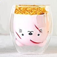 ราคา แก้ว2ชั้น แก้วสองชั้น รักษาอุณหภูมิ 280ml ลายน่ารักๆ น้องหมี น้องแมว (10138667)