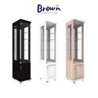 ราคา BROWN ตู้โชว์กระจก มีไฟดาวไลท์(ส่องสว่างภายใน) บานเปิดสามารถล็อคได้ สีขาว กทมปริมณฑลเท่านั้น (10196520)