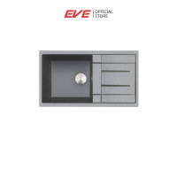 ราคา EVE ซิงค์ล้างจาน 1 หลุม หินแกรนิต มีที่พัก eve รุ่น PRIME 860/500 GREY เทา (10203896)
