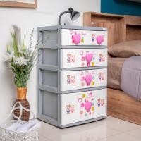 ราคา MODERN ตู้ลิ้นชักพลาสติก 4 ชั้น หัวใจ ลายหมี |EA| แบบ 4 ชั้น (10199902)