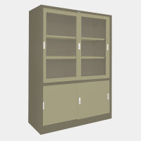 ราคา ICONIC ตู้บานเลื่อนผสม 4 ฟุต รุ่น LKAS-401 ขนาด กว้าง 120 ลึก 45.7 สูง 183 ซม. คลาสสิค เทาสลับ (10242510)