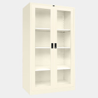 ราคา ICONIC ตู้เหล็กเก็บเอกสารบานเปิดกระจก รุ่น LKO-2 ขาวมุก ทันสมัย (10242587)