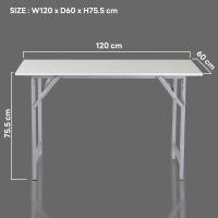 ราคา Home Plus Furniture โต๊ะหน้าขาว 60x120 ขาว 60*120*75 cm. (10257121)