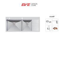 ราคา EVE ซิงค์ล้างจานสแตนเลส 2 หลุม มีที่พัก MIRACLE 1200/510 LH 120 (10204296)