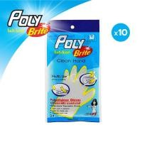 ราคา Poly-Brite ถุงมือพลาสติก HDPE ถุงมือพลาสติก HDPE 10 ซอง (24 ชิ้น/ซอง) (10248903)