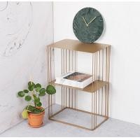 ราคา Home Studio 2 Layer Steel Side Table โต๊ะข้างเตียงข้างโซฟาเหล็กสองชั้น ทอง (10224483)