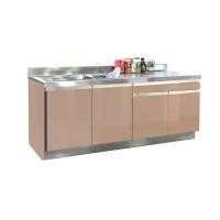 ราคา SANKI ตู้ครัวสแตนเลส เปิด 4 บาน อ่างซิงค์หลุมคู่มีถังขยะหลุมเท่า MILANO KC2-HG3 50 SL (10227254)