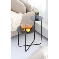 ราคา Home Studio 2 Layers Steel Side Table II โต๊ะข้างโซฟาข้างเตียงเหล็กสองชั้น ดำ (10235472)