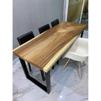 ราคา Blue Sea Wood โต๊ะไม้จามจุรีแผ่นเดียว ขาเหล็ก 70x150 cm (10253351)