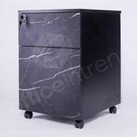 ราคา officeIntrend ตู้ไม้ ตู้เก็บของล้อเลื่อน Black-Mid night marble 42.2 x 48.5 x 63 ซม โมเดิร์น (10241254)