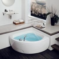 ราคา CRISTINA อ่างอาบน้ำ รุ่น KOBE 140X140cm. อ่างเปล่าพร้อมก๊อก แบบเข้ามุม ขาว (10255910)