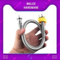 ราคา Malee Hardware Malee Hardware สายน้ำดี ไม่ต้องใช้ประแจไข สีเงิน 66 cm (26 นิ้ว) สแตนเลสยางดำ (EPDM) (10261965)