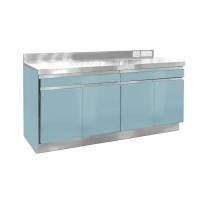 ราคา SANKI ตู้ครัวสแตนเลส เปิด 4 บาน ท็อปเรียบ MILANO ท็อปหินสังเคราะห์ หน้าบาน 50 (10270596)