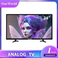 ราคา StarWorld LED Analog TV 24 นิ้ว อนาล็อกทีวี ทีวี24นิ้ว ทีวีจอแบน ต่อกล้องวงจรหรือใช้เป็นจอคอมได้ มีDC12v 24นิ้ว ดำ (10289505)