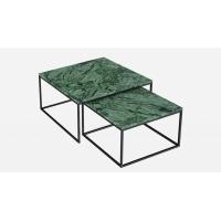 ราคา Infinity Stone โต๊ะกลางโซฟา หินอ่อนแท้ โครงขาเหล็ก 2 ชิ้นซ้อนกัน THE SQUARE W60x60x35CM / W80xL80xH40CM เขียวอิตาลี (10290262)