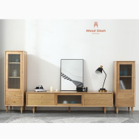 ราคา Wood Slash ตู้โชว์ Niko สไตล์นิมิมอล ไม้โอ๊ค มีสองขนาด สูง 130 ซม (10324735)