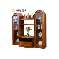 ราคา Happy Home Center ตู้โชว์ไม้สักทรงนาฬิกา Vinage ไม้สัก สีสัก (10336597)