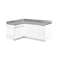 ราคา SANKI ตู้ครัวสแตนเลส เข้ามุม ท็อปเรียบ MILANO หน้าบาน 40 ท็อปสแตนเลส หน้าบานไฮกลอส (10347178)