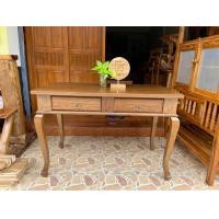 ราคา ท็อปกันเฟอร์นิเจอร์ไม้สักแพร่ โต๊ะทำงาน รุ่น TB-01 120 Cm. 60x120x80 สีไม้สัก (10347267)