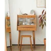 ราคา Casa.grandy โต๊ะเครื่องแป้งไม้โอ๊ค พร้อมกระจกลูกฟูก สไตล์มินิมอล โต๊ะเครื่องแป้ง สีอ่อนธรรมชาติ (10363435)