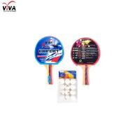 ราคา VIVA ไม้เทเบิลเทนนิส VIVA 1 คู่ พร้อม ลูกเทเบิลเทนนิส 40 มม. 1 แพ็ค ไม้ สีแดง (10364758)