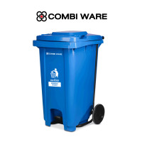 ราคา COMBI WARE ถังขยะเทศบาล แบบมีเท้าเหยียบ 100 ลิตร สีน้ำเงิน (10376756)