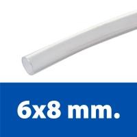 ราคา PRAS TEFLON TUBE (TRANSPARENT) ท่อเทปล่อนใส PFA PRAS 6x8 mm. ความยาว 1 เมตร (10379002)