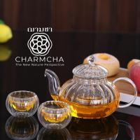 ราคา charmcha กาน้ำชาลายฟักทอง600ml+ทีกรองชา+แก้ว+เตา+เทียน+กา ถูกสุด! ชุด ของขวัญ กาชา ฌามชา ชุดกา+แก้ว2 (10368064)