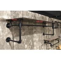 ราคา BIHชั้นวางของติดผนังพร้อมราวแขวนผ้าสไตล์ลอฟ์ท40x120ซม. ดำโอ๊ค (10426800)