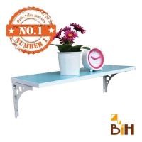 ราคา BIH ชุดชั้นไม้ติดผนัง พร้อมฉากรับชั้นเหล็ก ขนาด 20x60x1.6 cm ฟ้า+ฉากขาว (10421438)