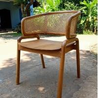 ราคา iLoft chair เก้าอี้ร้านกาแฟ เก้าอี้ไม้สักArmchair โอบก้นและหลังหวายแท้ Minimal ไม้สักหวายแท้ ไม้สักดิบ มินิมอล (10423754)