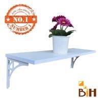 ราคา BIH ชุดชั้นไม้ติดผนัง 20x80x1.6 cmพร้อมฉากรับชั้นเหล็ก 15x15 cm สีขาว+ฉากขาว (10426751)