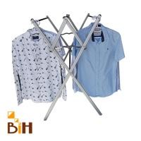 ราคา BIH ราวตากผ้า+แขวนเสื้อ แบบตั้งพื้น พับเก็บได้ สูง 100 cm.กว้าง 60 cmยาว 80 cm. Silver (10427205)