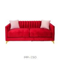 ราคา IMPRESO SOFA โซฟา Luxury รุ่น Redgie 180x85 cmสีแดง แดง (10450916)