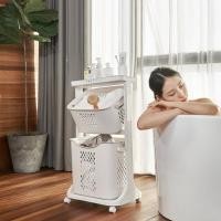 ราคา Jumper Kids ตะกร้าอเนกประสงค์ 2 ชั้น ตะกร้าผ้า ตะกร้ามีล้อ วัสดุแข็งแรงทนทาน พร้อมตะกร้าปรับองศา (สีขาว) C848 (10448497)