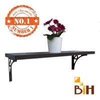 ราคา BIH ชุดชั้นไม้ติดผนัง 20x80x1.6 cmพร้อมฉากรับชั้นเหล็ก 15x15 cm สีโอ๊ค+ฉากดำ (10426749)