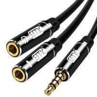 ราคา ERTK Recorder สายแปลง 3.5mm สำหรับแยกสัญญาณ หูฟัง และไมค์ ดำ (10436542)