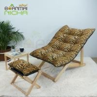 ราคา Baanmainicha เก้าอี้เอนหลังสำหรับพักผ่อนขนาดเล็ก มีที่วางเท้า ลายเสือทาง (10458027)