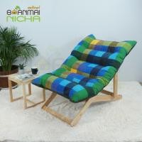 ราคา Baanmainicha เก้าอี้ปรับนอนสำหรับพักผ่อน พับได้ ขนาดเล็ก ลายไหมฟ้าม่วง (10458050)