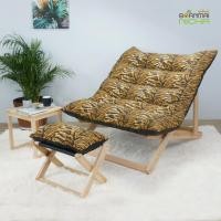 ราคา Baanmainicha เก้าอี้ปรับนอนสำหรับพักผ่อน พับเก็บได้ ขนาดใหญ่ เบาะลายเสือทาง (10449639)