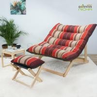 ราคา Baanmainicha เก้าอี้ปรับนอนสำหรับพักผ่อน พับเก็บได้ ขนาดใหญ่ เบาะลายมะลิแดง (10449643)