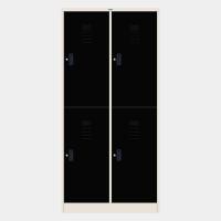 ราคา ICONIC ตู้ล็อคเกอร์ 4 ประตู รุ่น MLK-H4 W91.4 x D45.7 x H183 cm สีดำ (10459772)