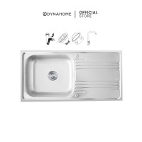 ราคา Dyna Home ซิ้งค์ล้างจาน รุ่น DH-10050-B แบบฝัง 1 หลุม รุ่น DH-10050-B สี (10473784)